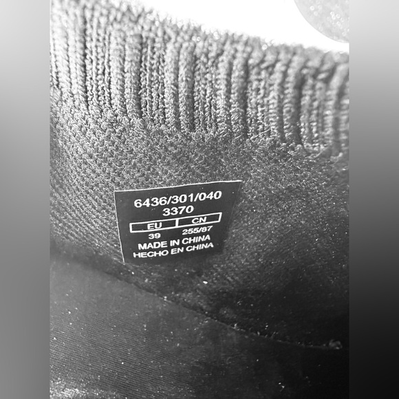 New Zara Black Rhinestone Slip-On sneakers with White Sole - Picture 7 of 7